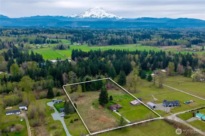 Another aerial view of the lot.