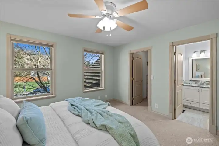 one of the four secondary bedrooms has it's own full ensuite and walk-in closet.