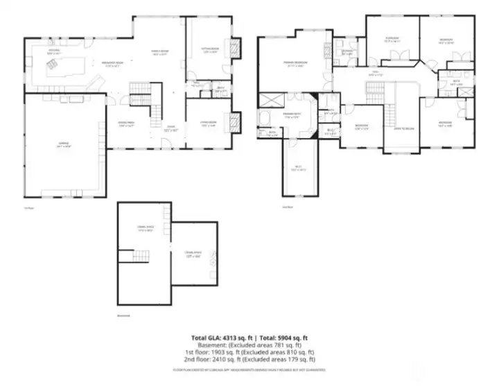 Disclaimer: there is not a basement but there is a stand up height crawl space labeled.