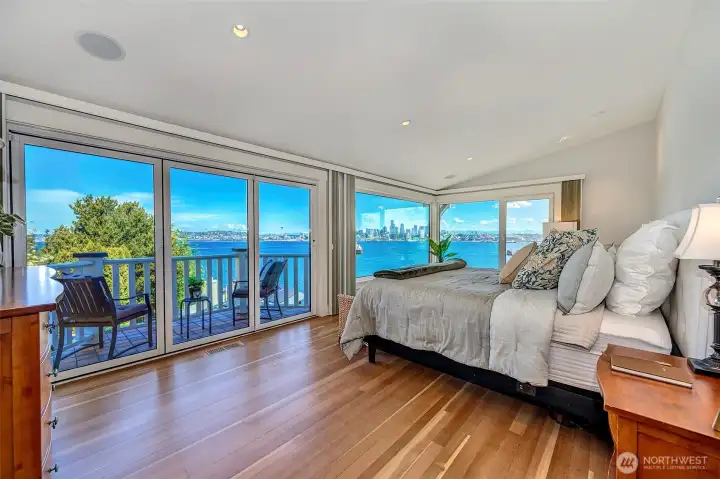 Owner's suite with panoramic views and Nana door.