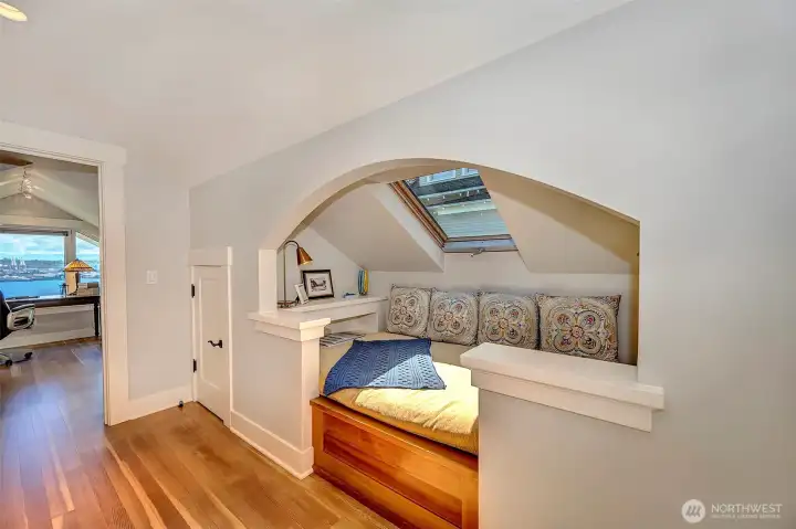 Cozy reading nook.
