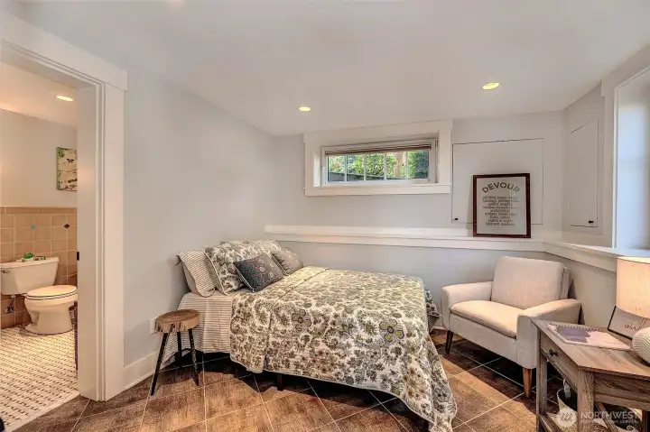 Lower level ensuite fourth bedroom.