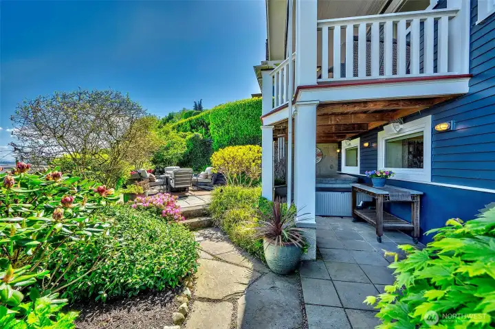 Sanctuary fully-fenced backyard.