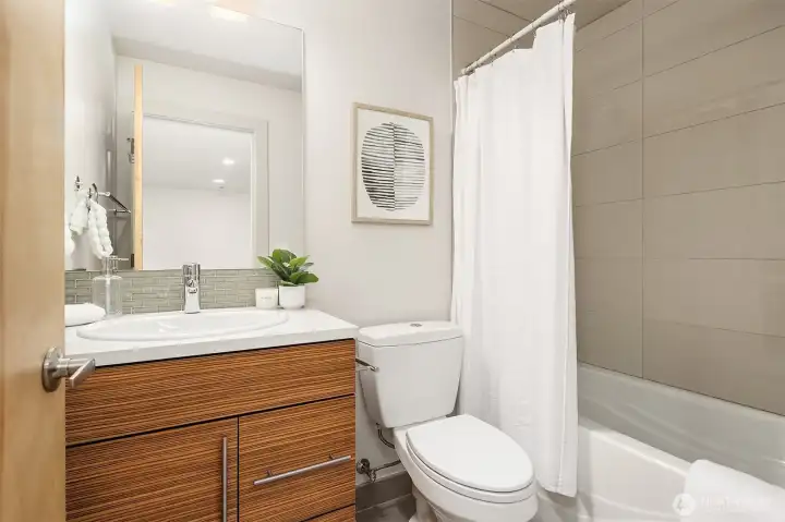 Lower level boasts its own dedicated bath.