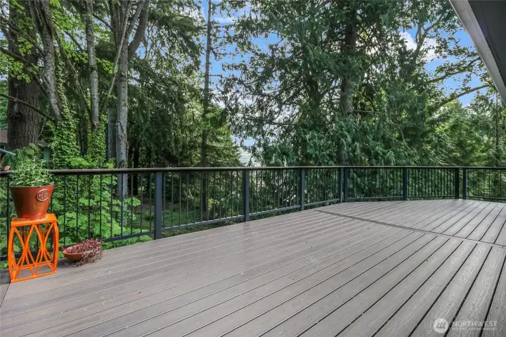This wonderful deck can be accessed from both the living room and the dining room and allows you to take advantage of outside space without sacrificing privacy.