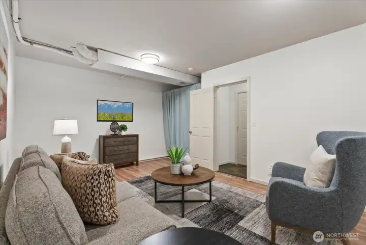 Ground-level bonus room offers valuable extra space
