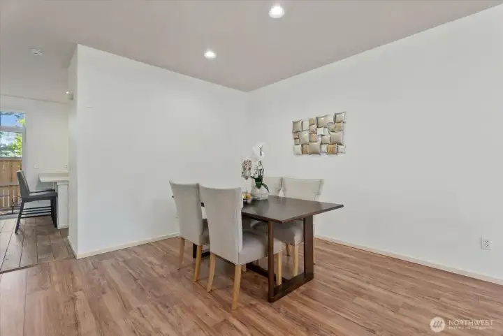 Dining area connects easily to the main living space