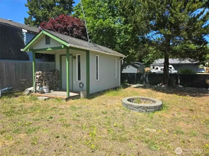 Shed has front porch Shed has front porch