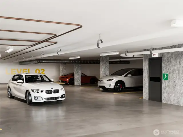 Rendering. Garage