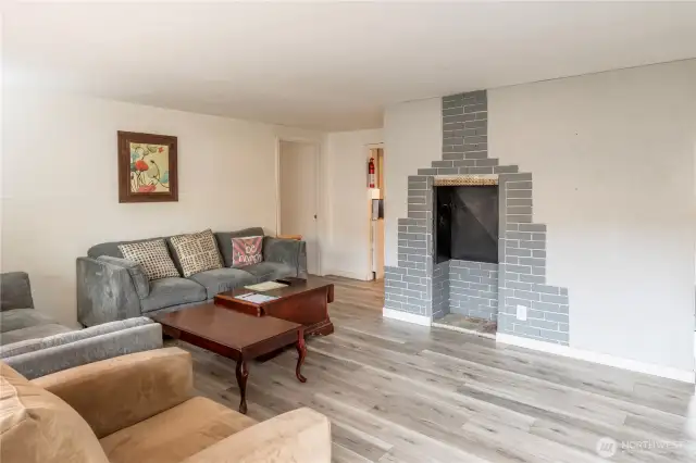 Great room concept. Laminate flooring throughout the home.