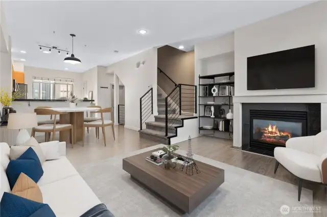 Cozy gas fireplace!