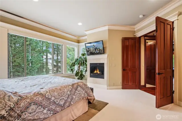 Primary Bedroom with gas firplace