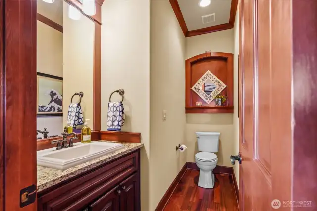 Convenient main floor half bath