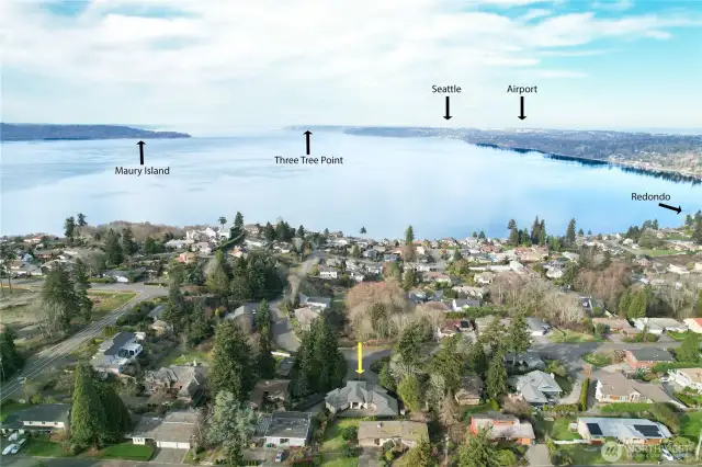 drone looking north w/key locations noted.