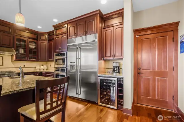 and a wine fridge too!