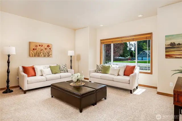 Front Formal Living Room is welcoming and spacious. Perfect for holiday parties!