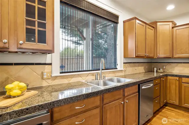 Granite countertops.