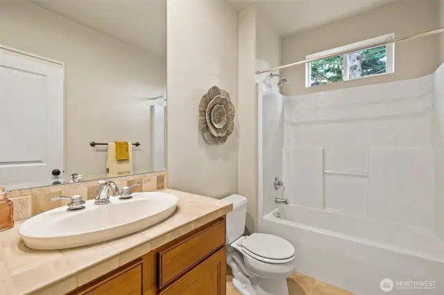 Main level full bath.