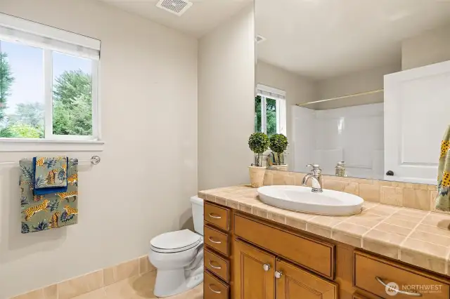 Three full bathrooms.  This is the full bath upstairs.