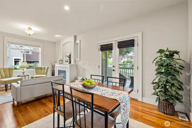 Pristine hardwood floors throughout the main.