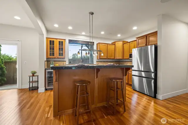 Convenient, open kitchen with eating space.  The heart of the home.