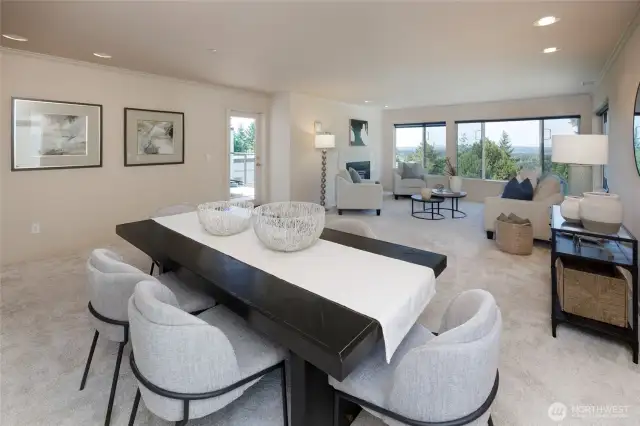 Separate dining area