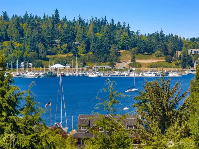 A close up photo of the Marina across Port Ludlow Bay fyi.