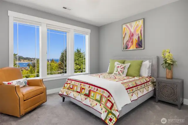 This is the 2nd bedroom with marine views on 3rd floor located across from the elevator and near the 2nd bath.