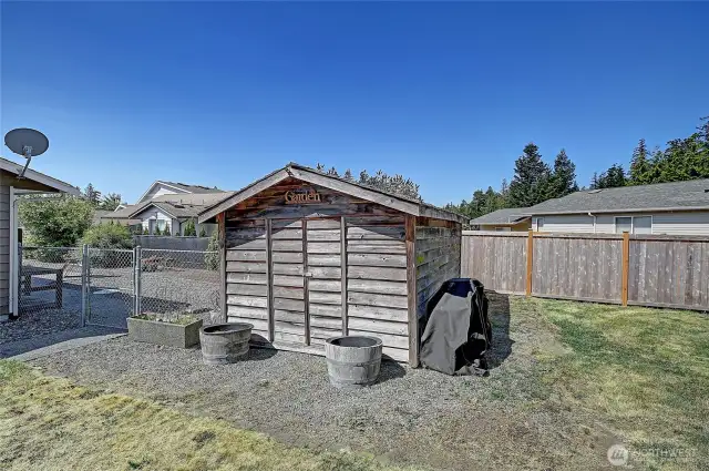 Darling additional storage shed.