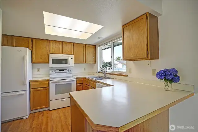Eat in kitchen with an abundance of counter space.