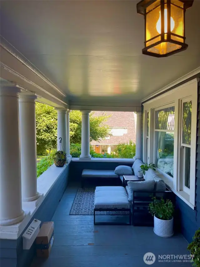 Inviting front porch