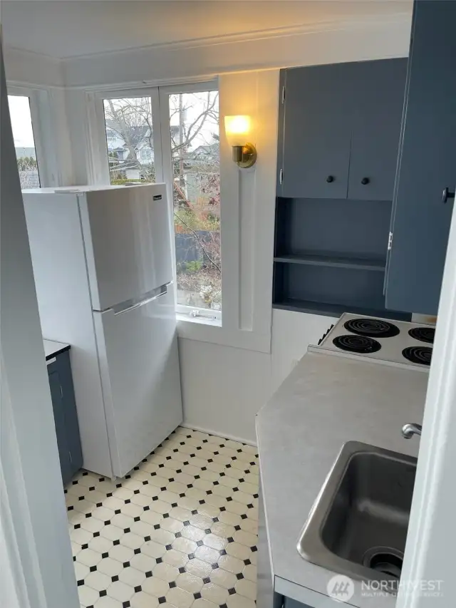 Apt B - Kitchen view of one of the units.