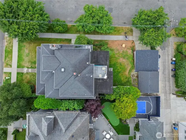 Overhead view of property.