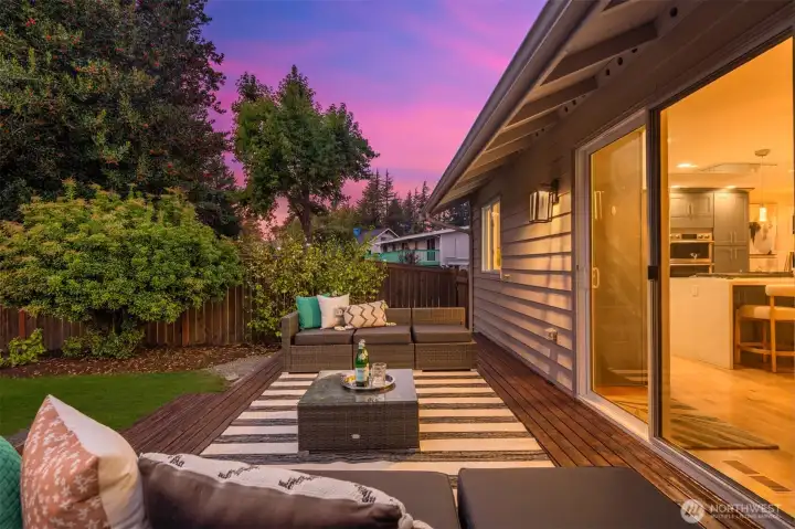 Deck recently stained, this home is in immaculate condition.