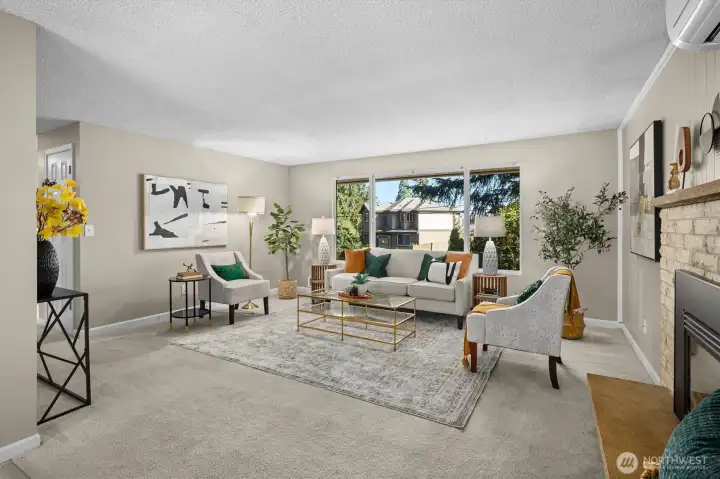 Formal living room with lots of natural light.