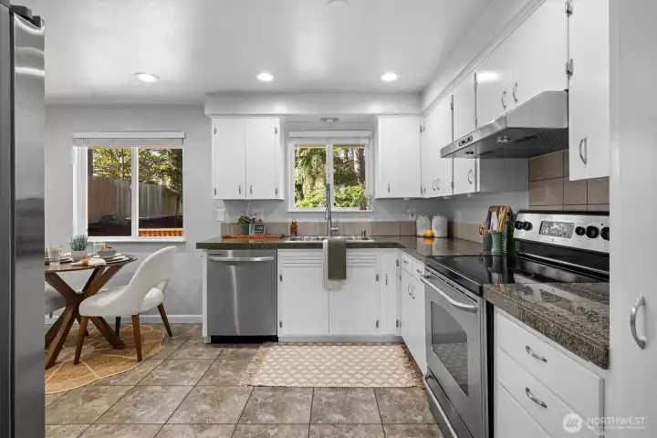 Great counter space.