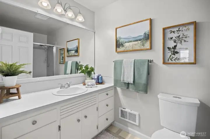 Upstairs guest bathroom.