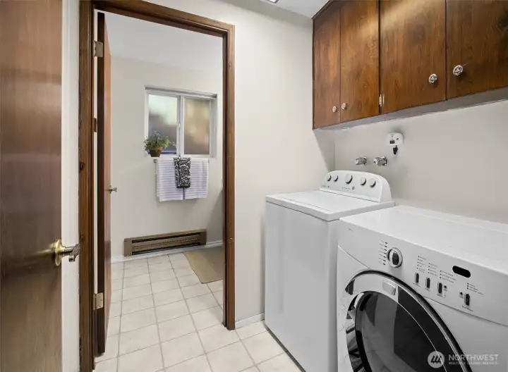 Laundry and 1/2 bathroom downstairs.