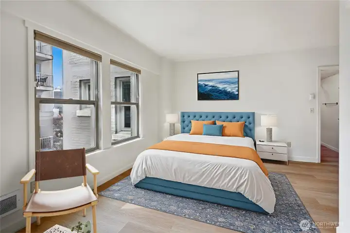 Virtually staged - same space out fitted as both living room or bedroom