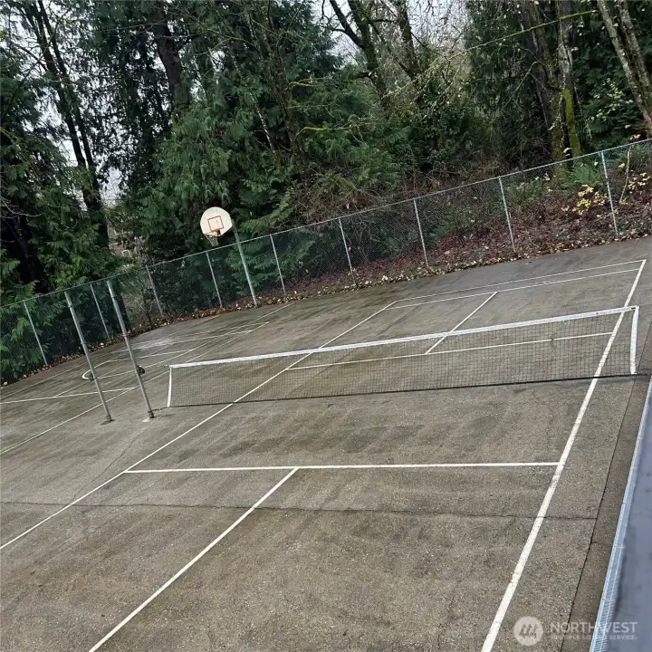 Pickleball, tennis or basketball...in such a beautiful location!