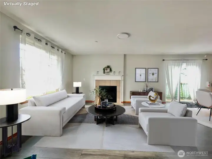 Virtually Staged Living room