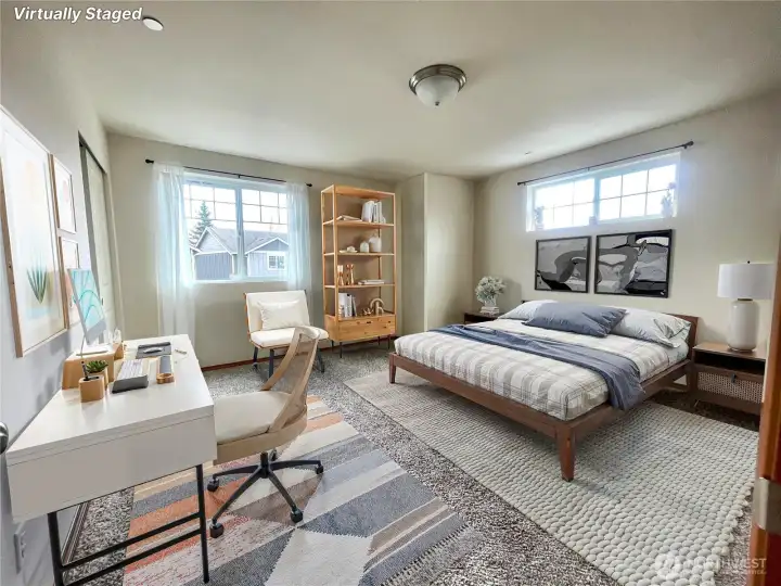 Virtually Staged bedroom