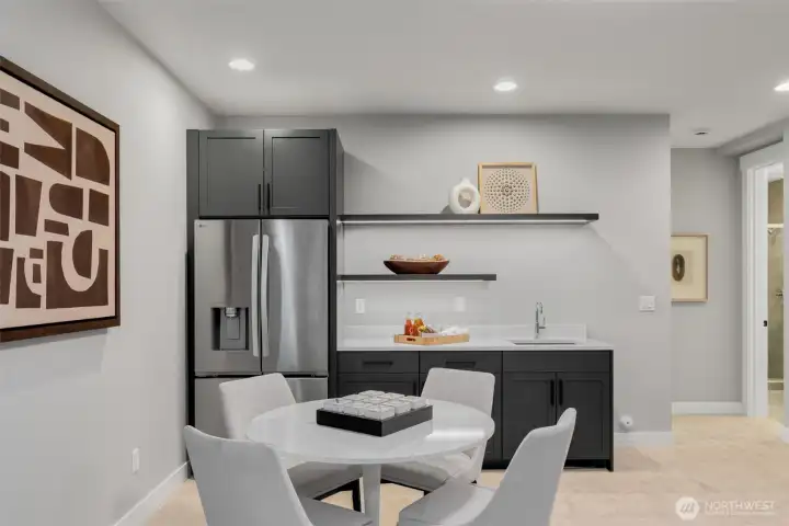 Wonderful feature to enhance entertaining in the lower level.