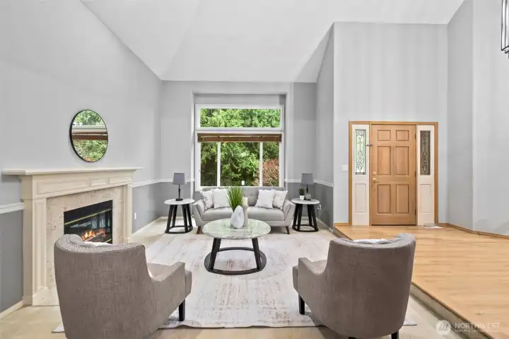 Private living room looking out to green belt (No Growth Protection Area).