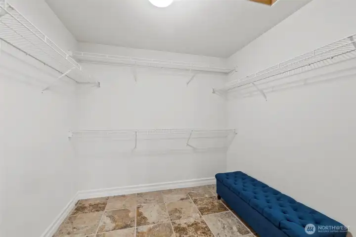 There are TWO walk-in closets in the primary ensuite.