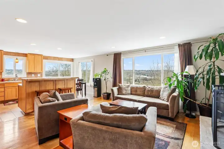 View of living room from front door