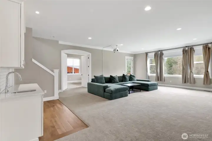 Look at the size of this family room!