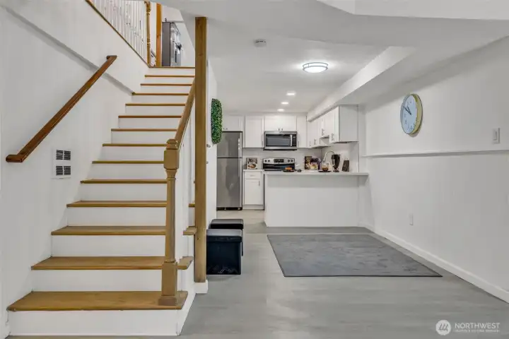 Lower MIL suite has two rooms, full kitchen & full bath, plus living room!