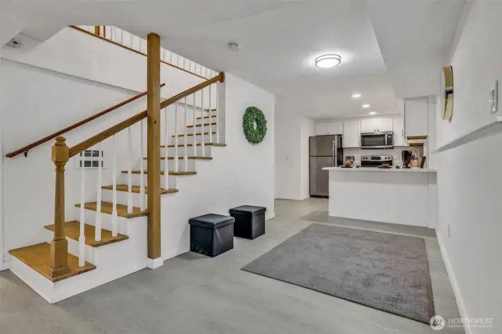 Lower MIL suite has two rooms, full kitchen & full bath, plus living room!