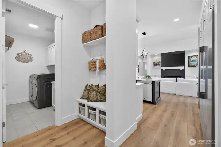 Drop your coats and shoes when entering from garage